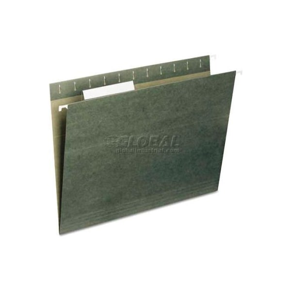 Universal Universal Hanging File Folders, 1/5 Tab, 11 Point Stock, Legal, Standard Green, 25/Box 14215 - main
